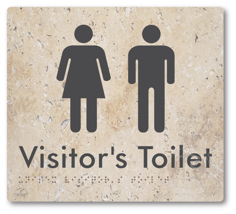 Unisex Visitor's Toilet - Braille Tactile Signs Aust.