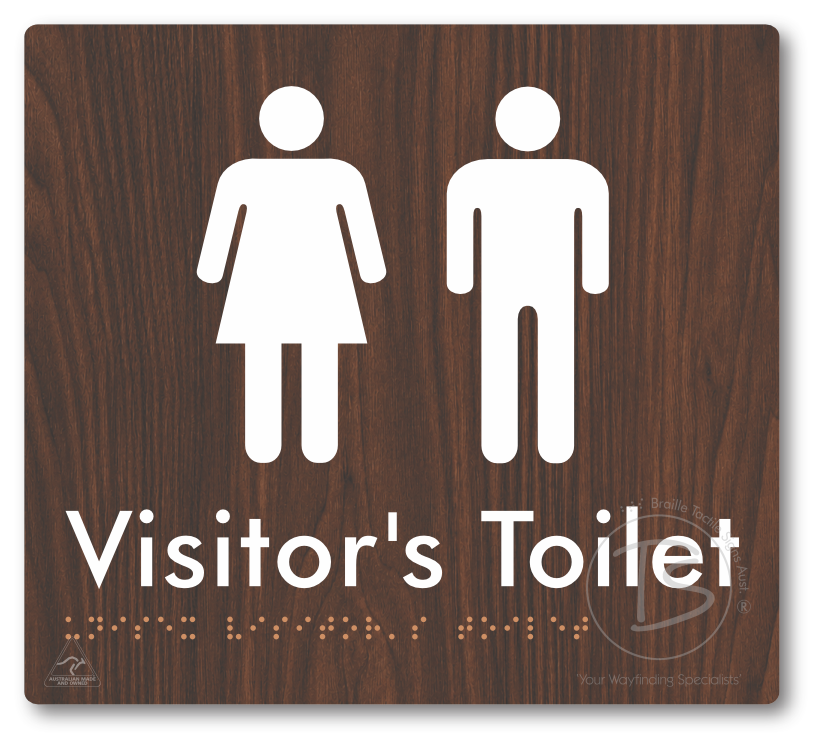 Unisex Visitor's Toilet - Braille Tactile Signs Aust.