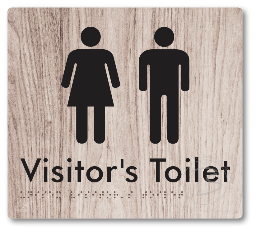 Unisex Visitor's Toilet - Braille Tactile Signs Aust.