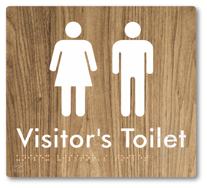 Unisex Visitor's Toilet - Braille Tactile Signs Aust.