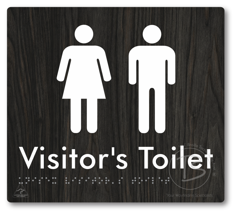Unisex Visitor's Toilet - Braille Tactile Signs Aust.