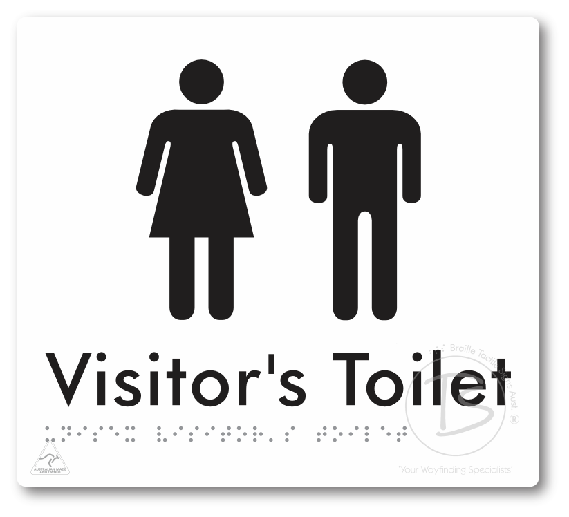 Unisex Visitor's Toilet - Braille Tactile Signs Aust.