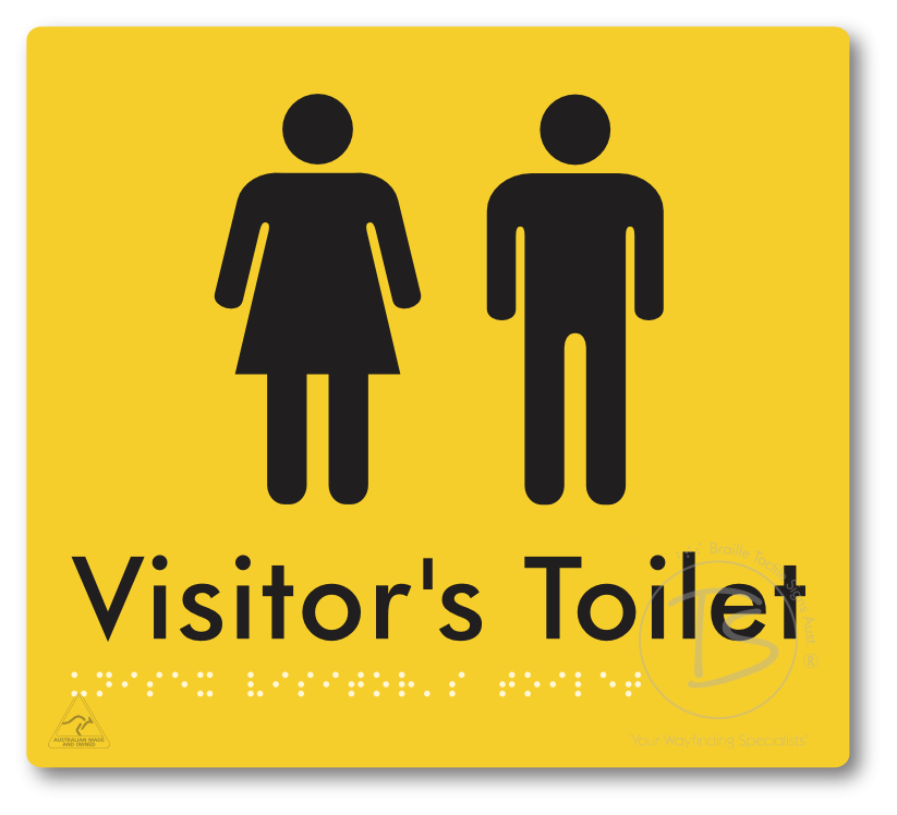 Unisex Visitor's Toilet - Braille Tactile Signs Aust.