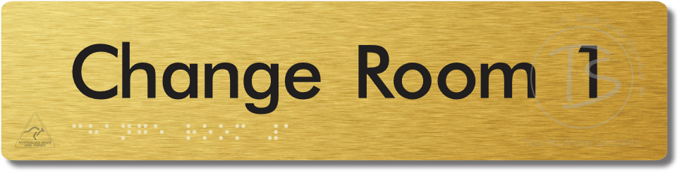 Change Room 1 - Braille Tactile Signs Aust.