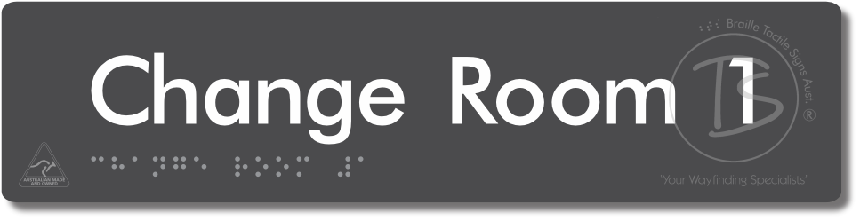 Change Room 1 - Braille Tactile Signs Aust.