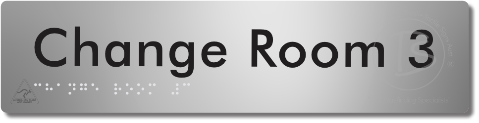 Change Room 3 - Braille Tactile Signs Aust.