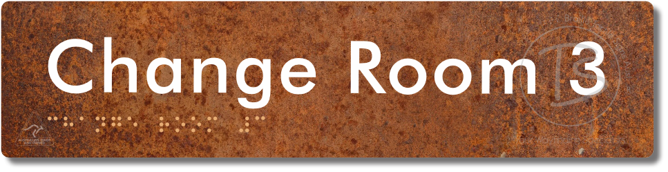 Change Room 3 - Braille Tactile Signs Aust.