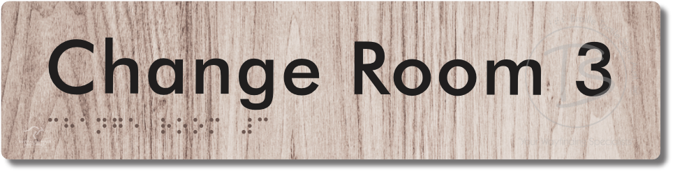 Change Room 3 - Braille Tactile Signs Aust.