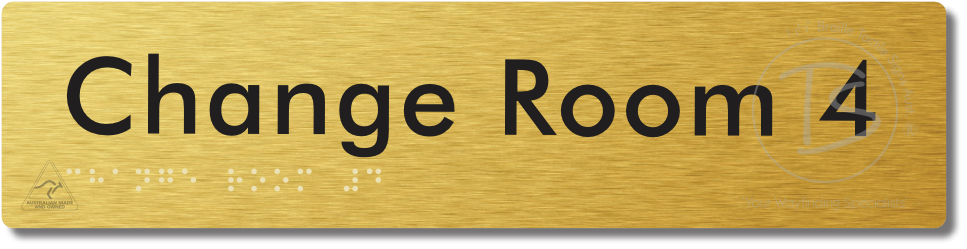 Change Room 4 - Braille Tactile Signs Aust.