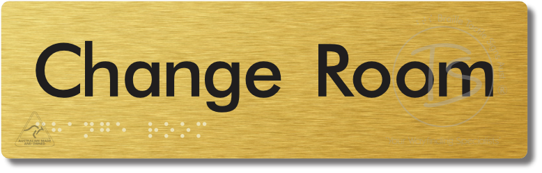 Change Room - Braille Tactile Signs Aust.