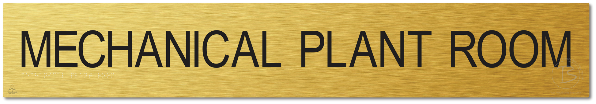 MECHANICAL PLANT ROOM - Braille Tactile Signs Aust.