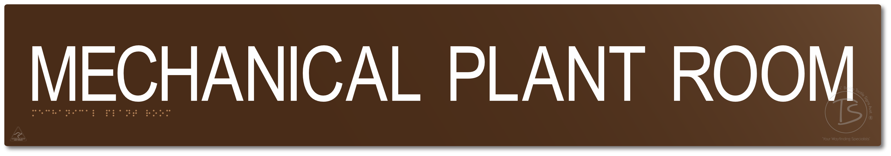 MECHANICAL PLANT ROOM - Braille Tactile Signs Aust.
