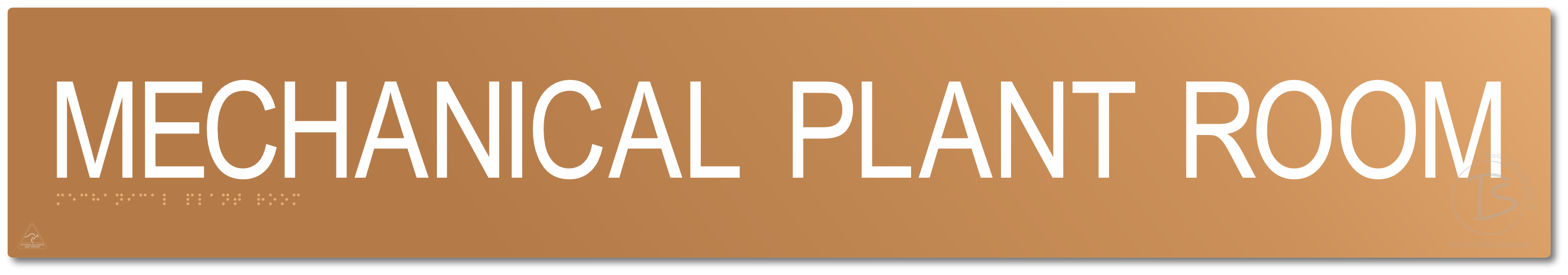 MECHANICAL PLANT ROOM - Braille Tactile Signs Aust.