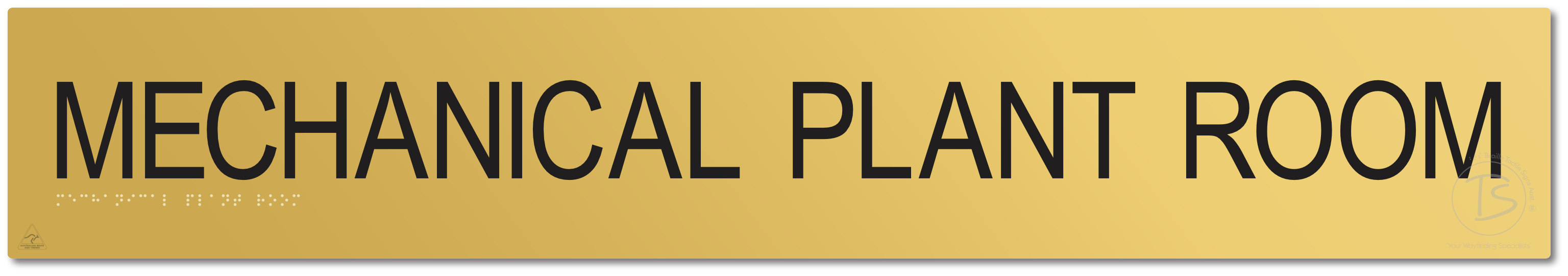 MECHANICAL PLANT ROOM - Braille Tactile Signs Aust.