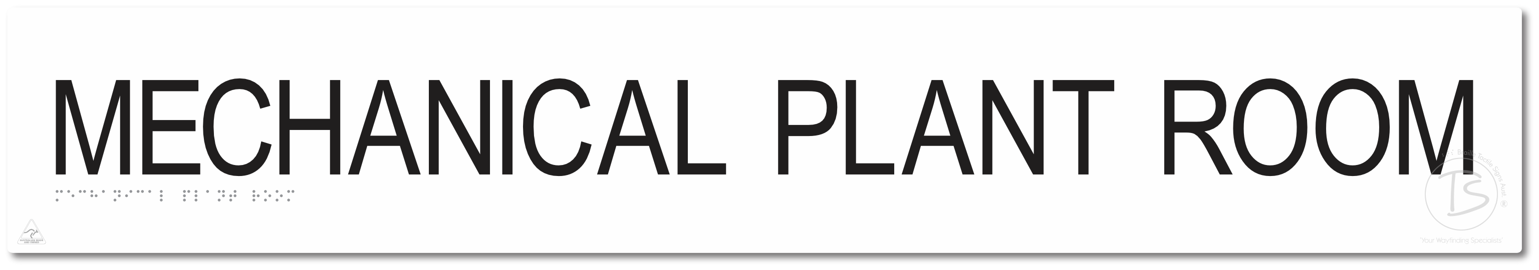 MECHANICAL PLANT ROOM - Braille Tactile Signs Aust.