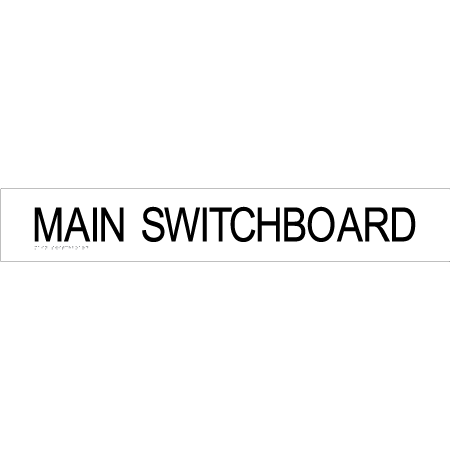 Main Switchboard - Braille Tactile Signs Aust.