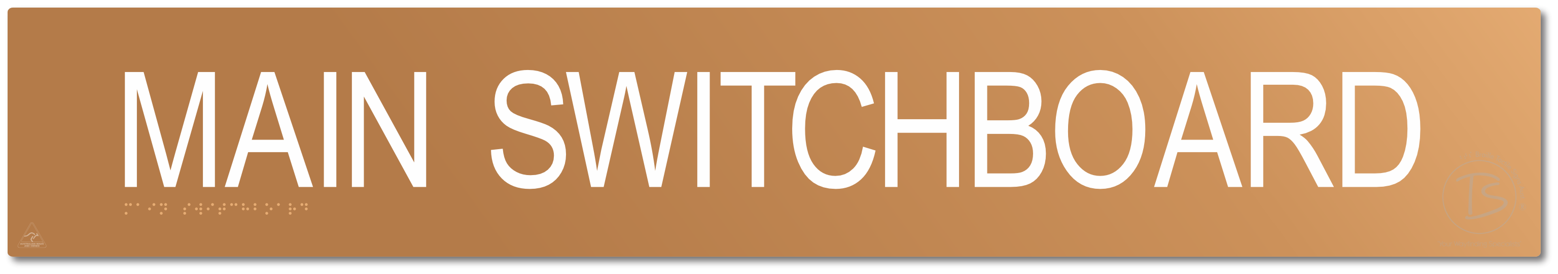 Main Switchboard - Braille Tactile Signs Aust.