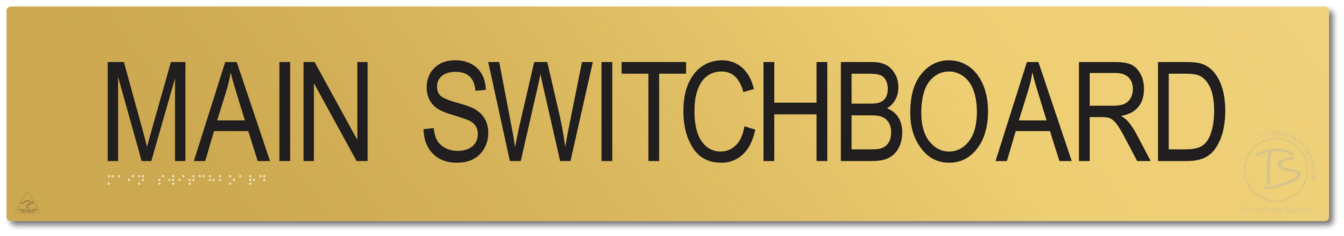 Main Switchboard - Braille Tactile Signs Aust.