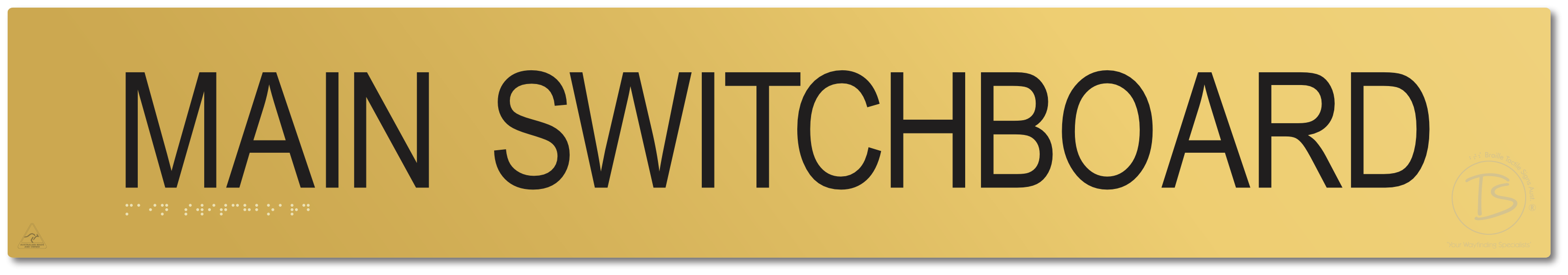 Main Switchboard - Braille Tactile Signs Aust.