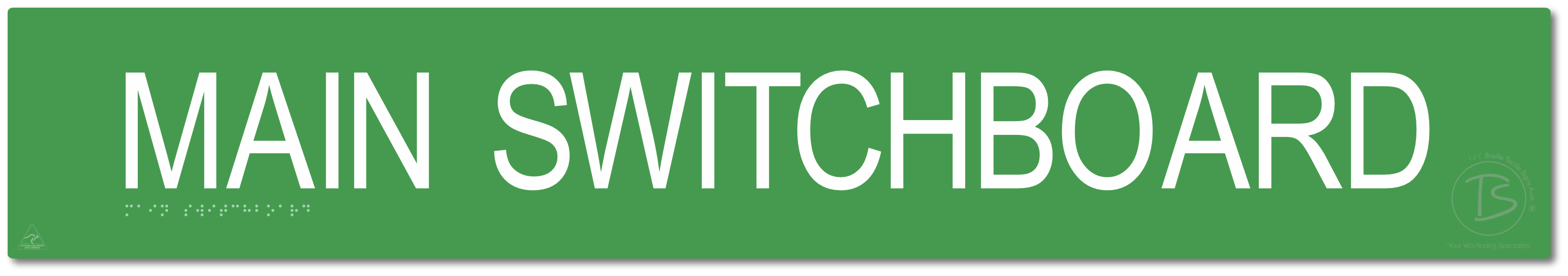Main Switchboard - Braille Tactile Signs Aust.