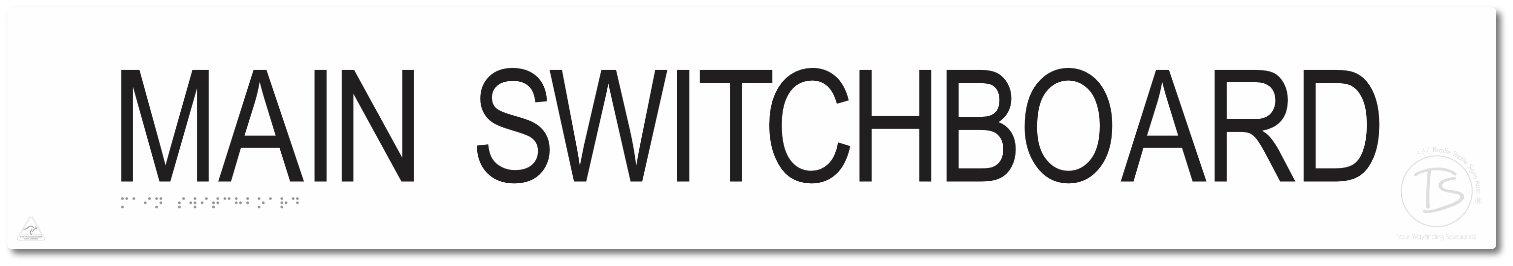 Main Switchboard - Braille Tactile Signs Aust.