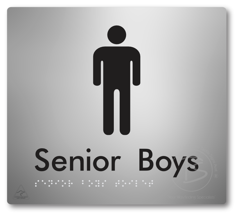 Senior Boys Toilet - Braille Tactile Signs Aust.