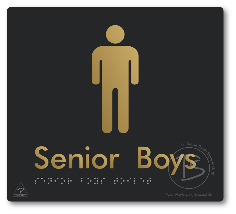 Senior Boys Toilet - Braille Tactile Signs Aust.