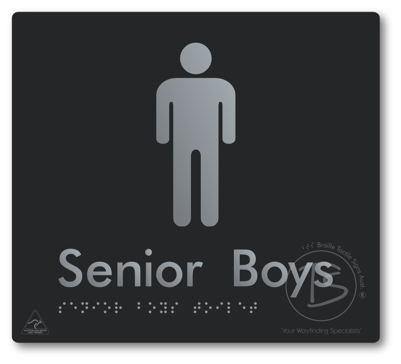 Senior Boys Toilet - Braille Tactile Signs Aust.