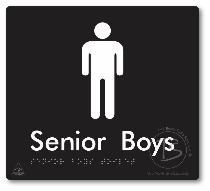 Senior Boys Toilet - Braille Tactile Signs Aust.