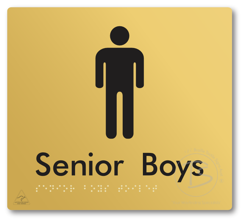 Senior Boys Toilet - Braille Tactile Signs Aust.