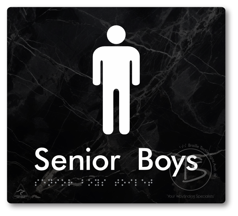Senior Boys Toilet - Braille Tactile Signs Aust.