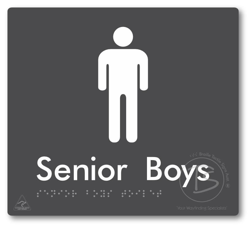 Senior Boys Toilet - Braille Tactile Signs Aust.
