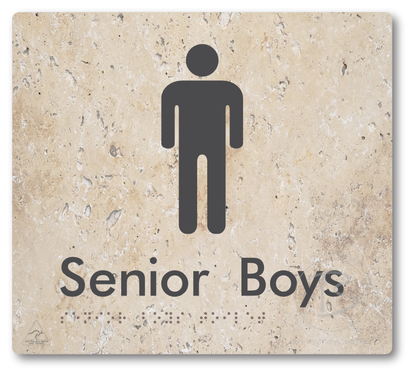 Senior Boys Toilet - Braille Tactile Signs Aust.