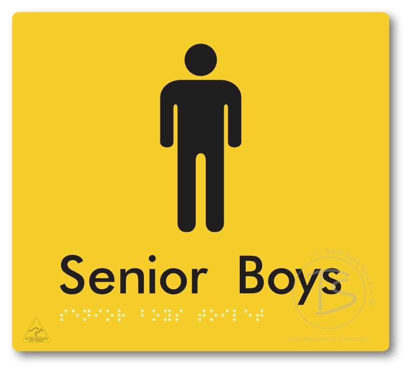 Senior Boys Toilet - Braille Tactile Signs Aust.