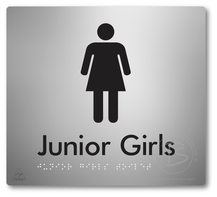 Junior Girls Toilet - Braille Tactile Signs Aust.