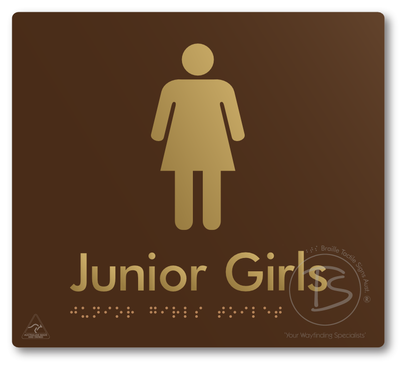 Junior Girls Toilet - Braille Tactile Signs Aust.
