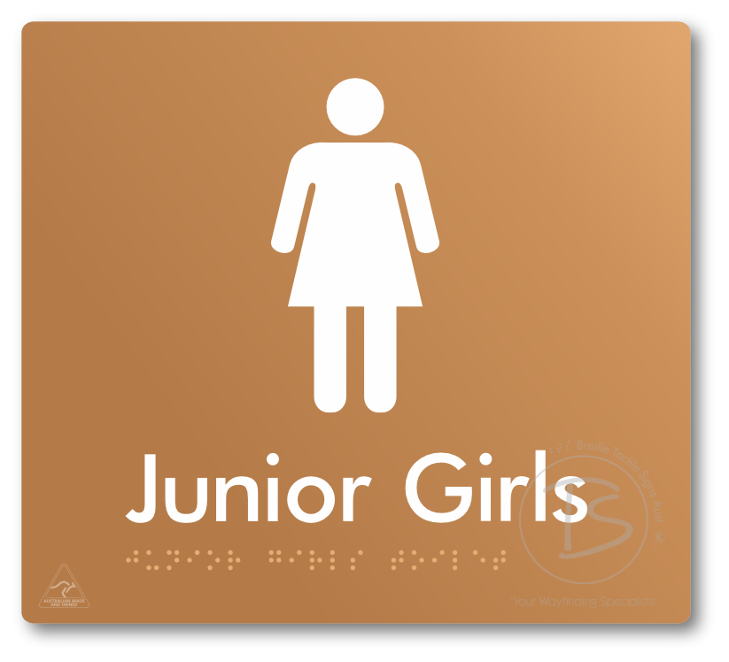 Junior Girls Toilet - Braille Tactile Signs Aust.