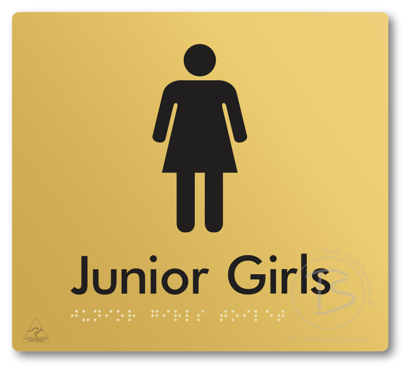 Junior Girls Toilet - Braille Tactile Signs Aust.