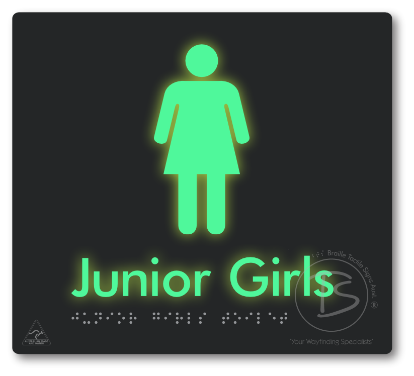 Junior Girls Toilet - Braille Tactile Signs Aust.