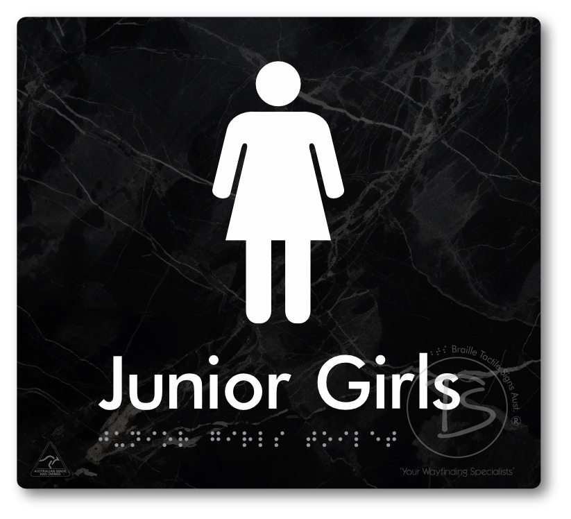 Junior Girls Toilet - Braille Tactile Signs Aust.