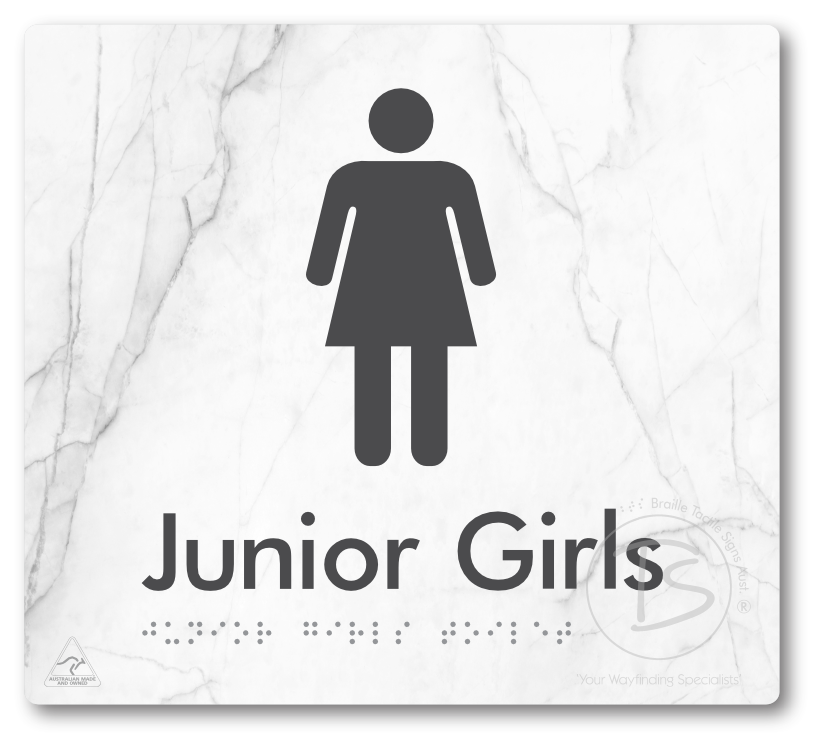 Junior Girls Toilet - Braille Tactile Signs Aust.