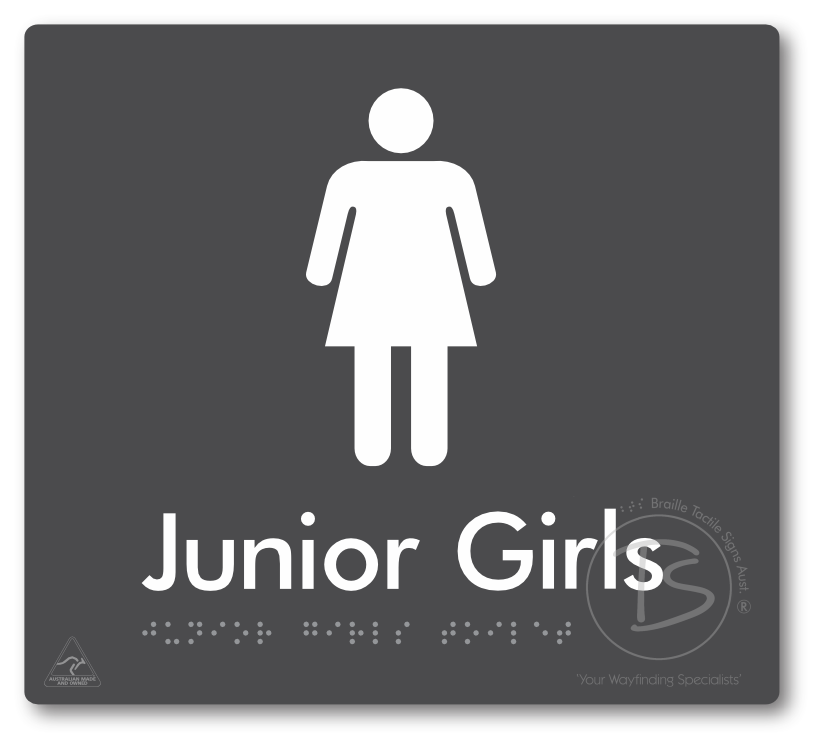 Junior Girls Toilet - Braille Tactile Signs Aust.