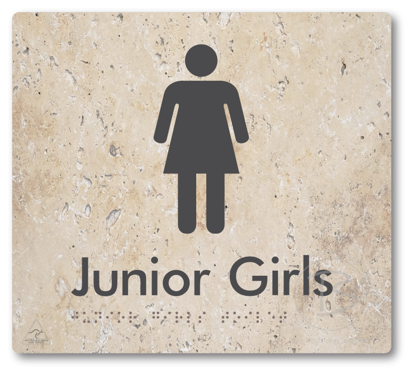 Junior Girls Toilet - Braille Tactile Signs Aust.