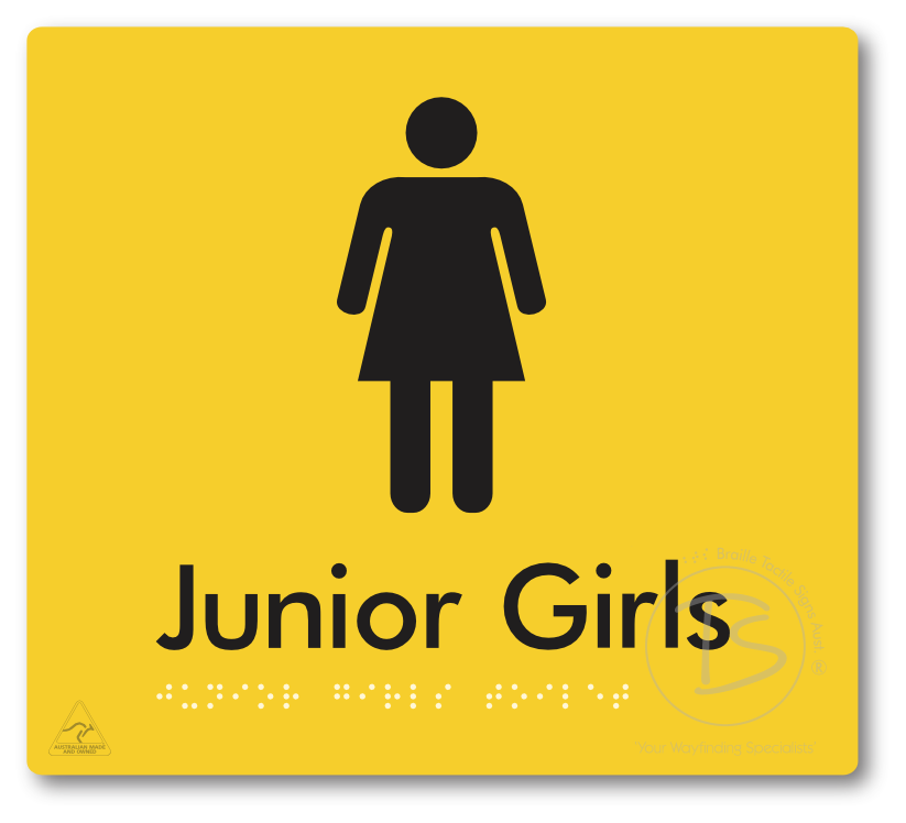 Junior Girls Toilet - Braille Tactile Signs Aust.