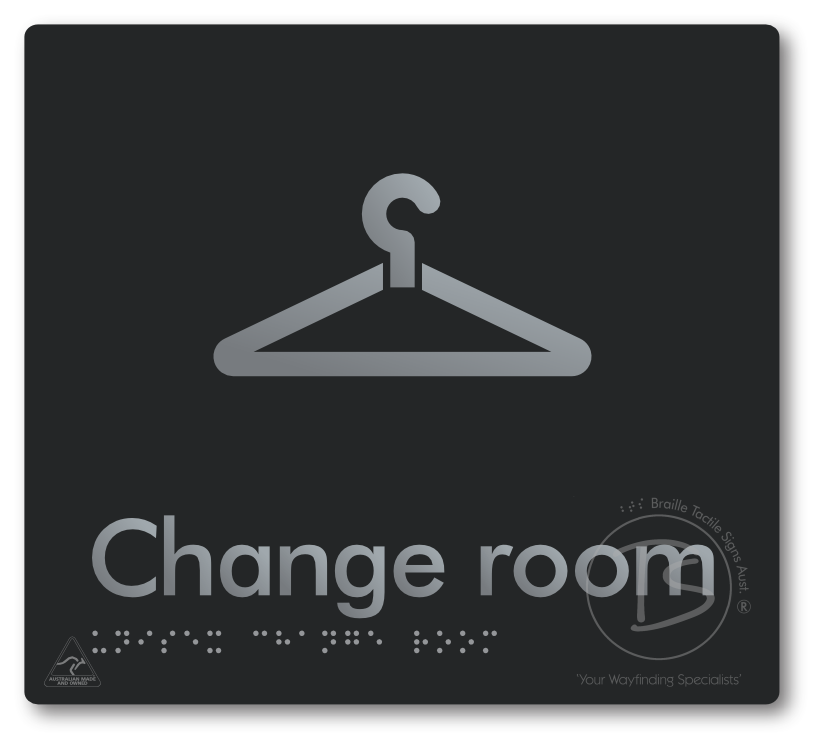 Unisex Change Room - Braille Tactile Signs Aust.