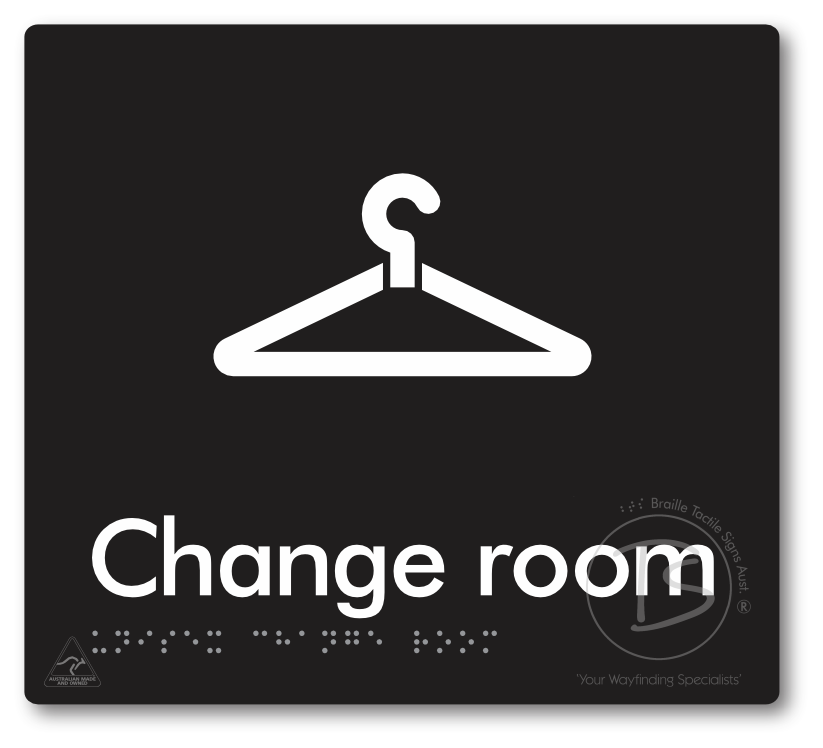 Unisex Change Room - Braille Tactile Signs Aust.