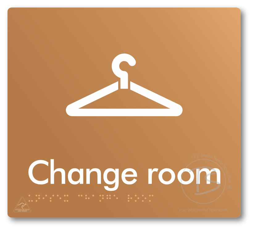Unisex Change Room - Braille Tactile Signs Aust.