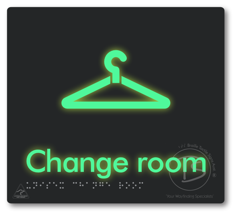 Unisex Change Room - Braille Tactile Signs Aust.