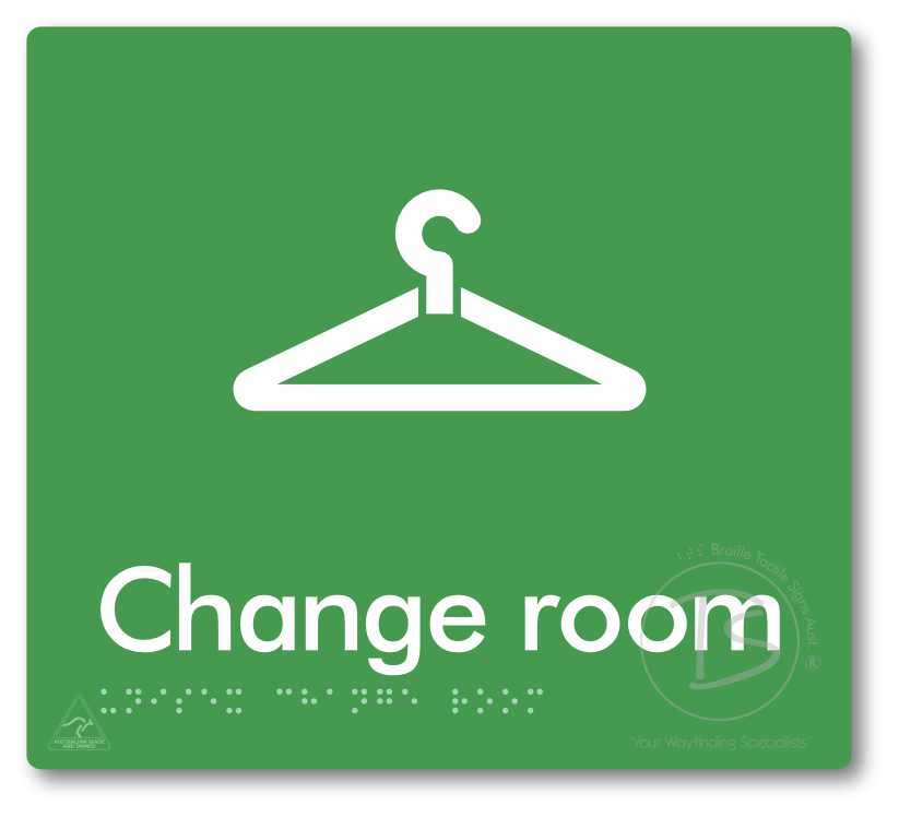 Unisex Change Room - Braille Tactile Signs Aust.