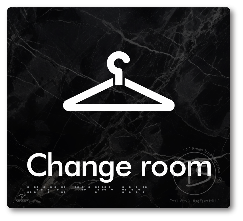 Unisex Change Room - Braille Tactile Signs Aust.